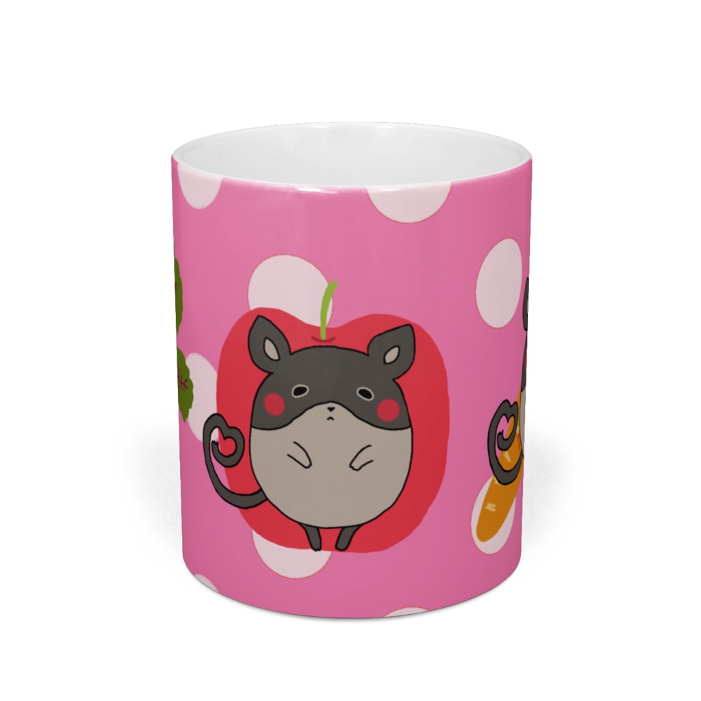 どんぐりくんマグカップ(ドットピンク)