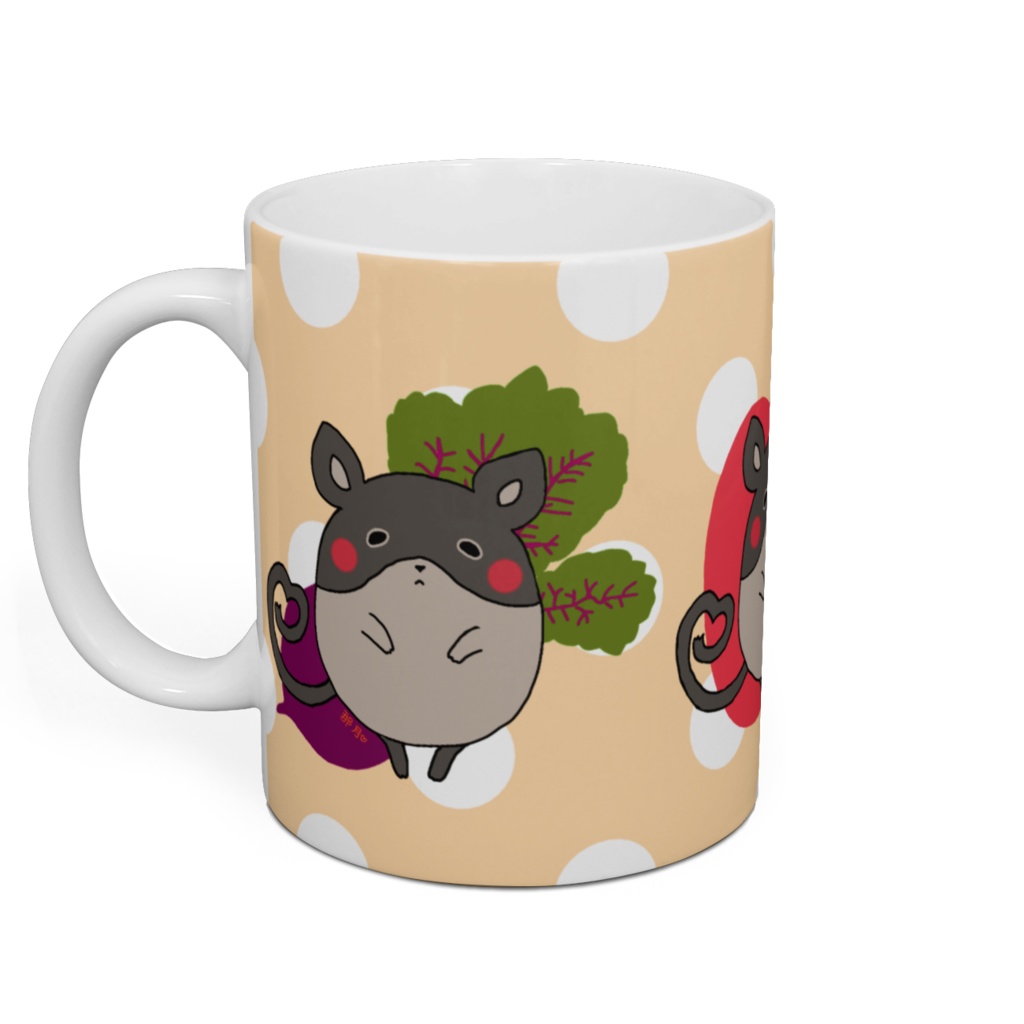 どんぐりくんマグカップ(ドットオレンジ)