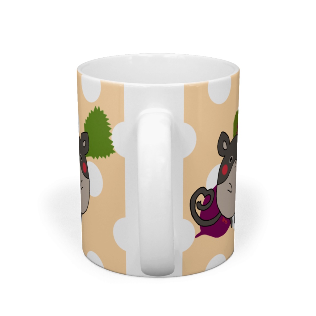 どんぐりくんマグカップ(ドットオレンジ)