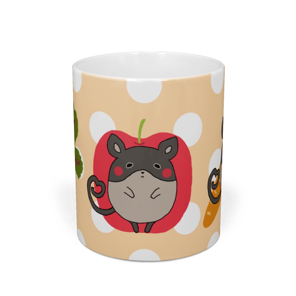 どんぐりくんマグカップ(ドットオレンジ)