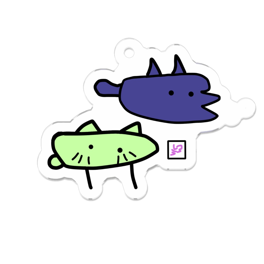 サメとねこアクリルキーホルダー