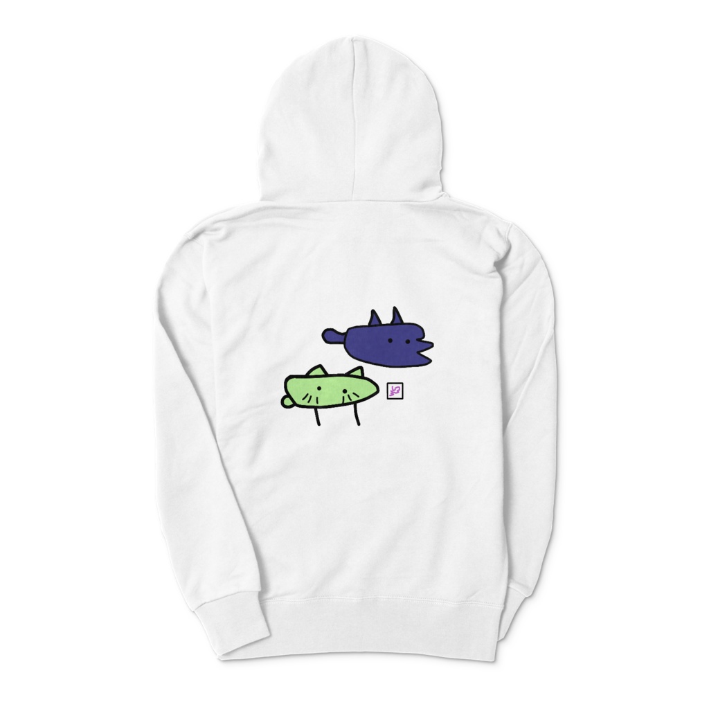 サメとねこパーカー