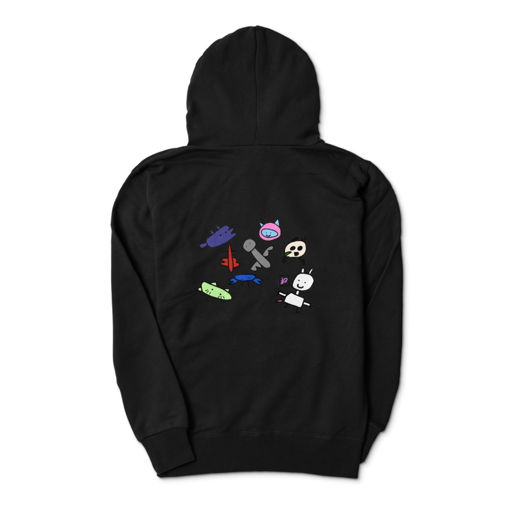 しろZOOジップパーカー