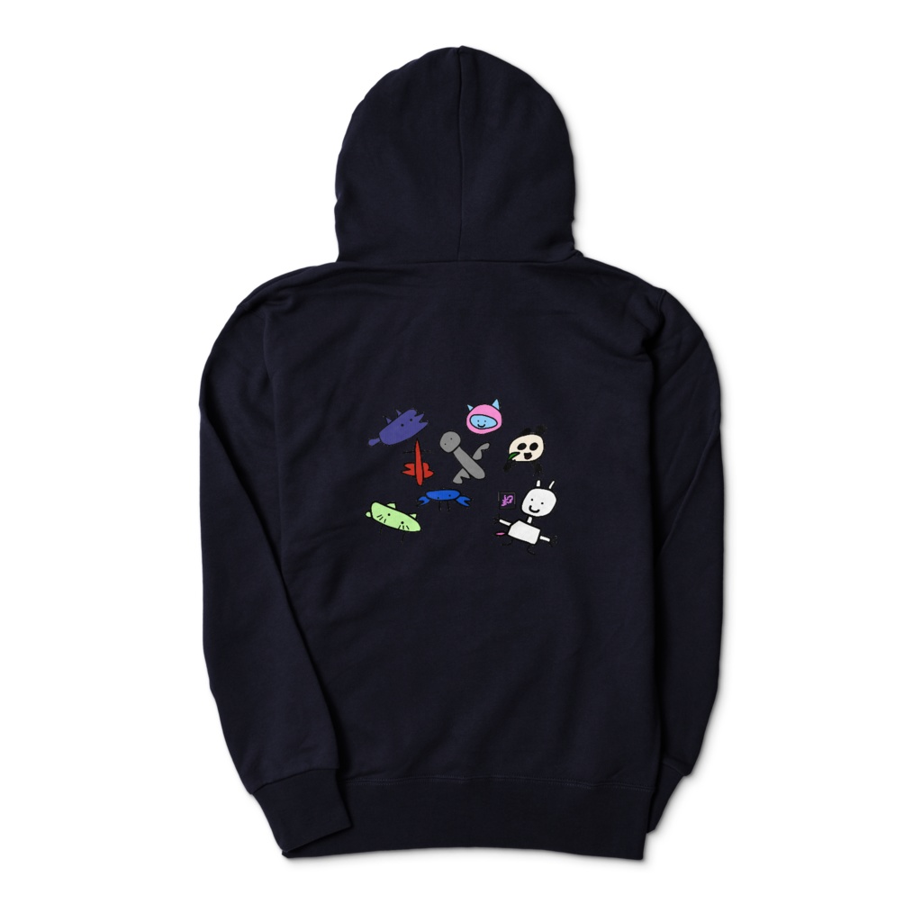 しろZOOジップパーカー