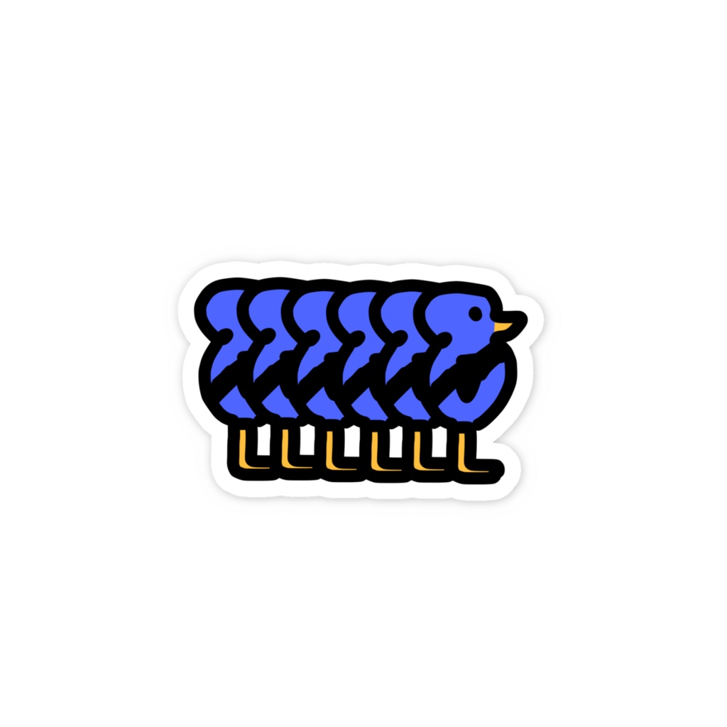 美脚ペンギン(ぷち増殖)ステッカー