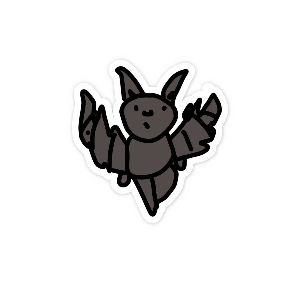舞い降りしコウモリステッカー