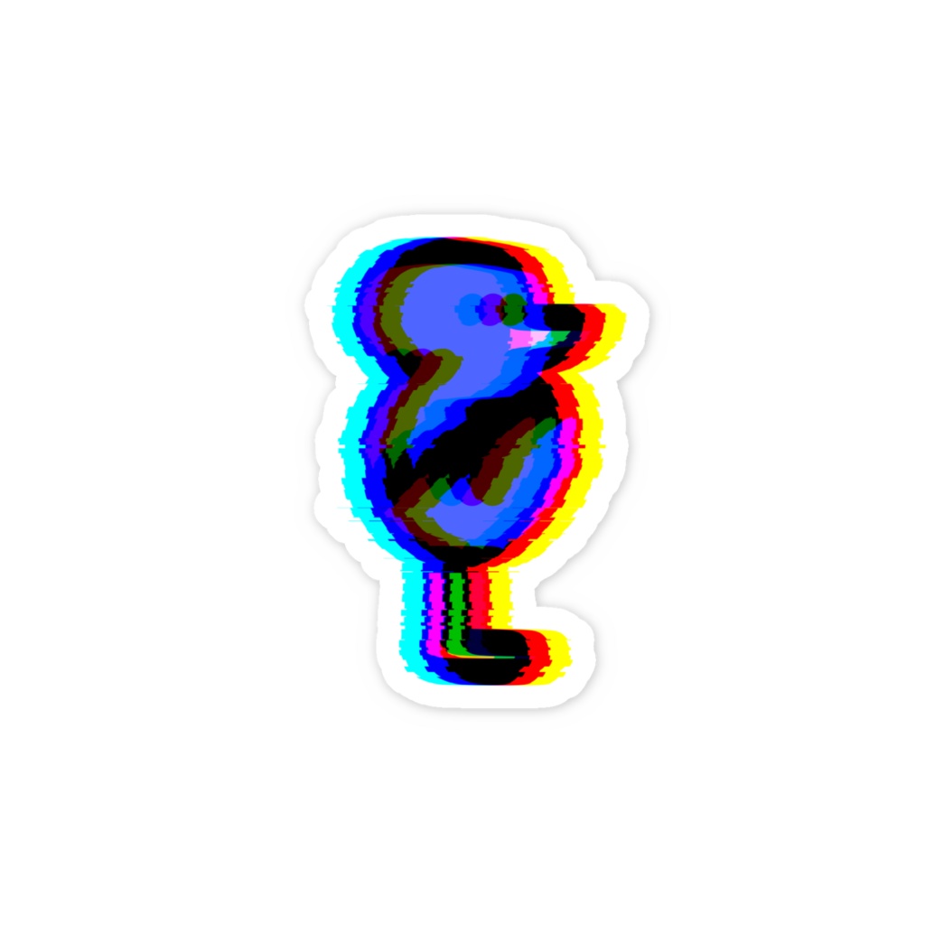 サイケデリック美脚ペンギンステッカー