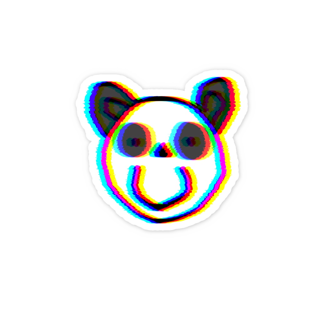 サイケデリックパンダステッカー
