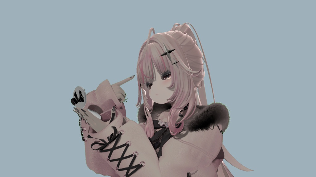 【VRCギミック】フォトホルダー付きコンパクトミラー(Compact Mirror)