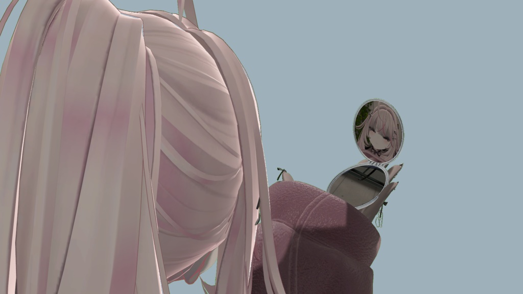 【VRCギミック】フォトホルダー付きコンパクトミラー(Compact Mirror)