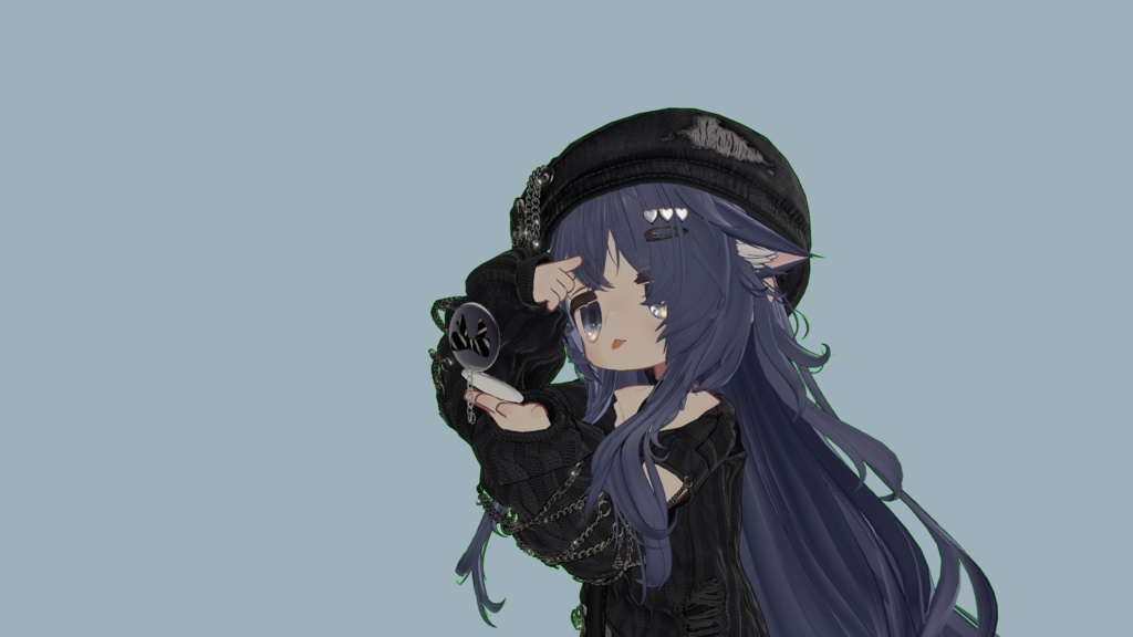 【VRCギミック】フォトホルダー付きコンパクトミラー(Compact Mirror)