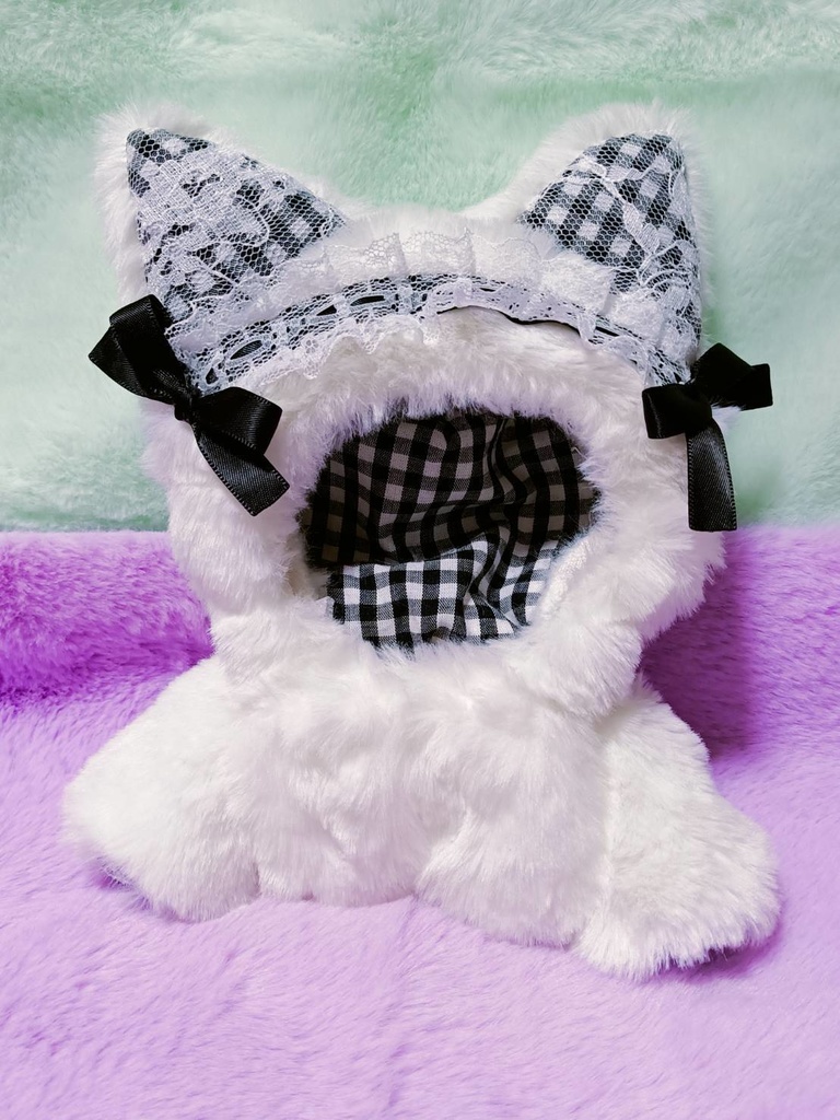 おすわりにゃんこ服(よだれかけ付き)ちびぐるみサイズ