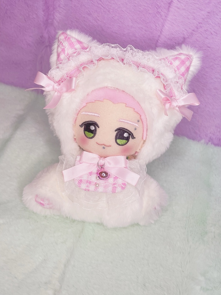 にゃんこロゼットとおすわりにゃんこ服セット