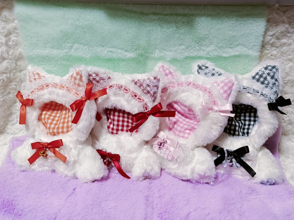 にゃんこロゼットとおすわりにゃんこ服セット