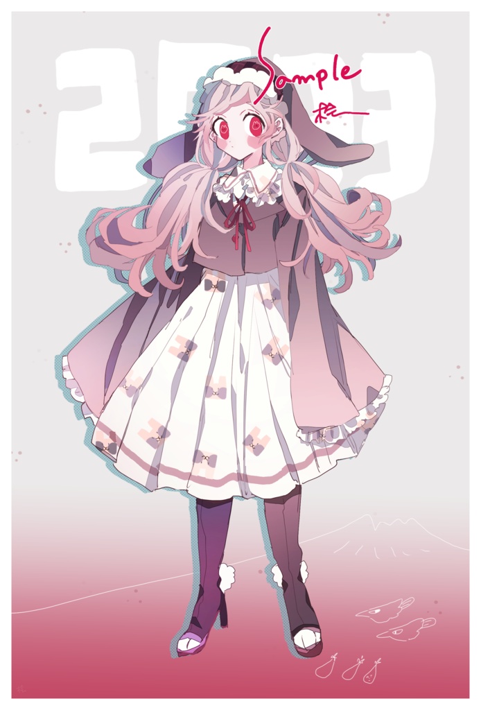 【無料】全身立ち絵(干支🐰🐲)