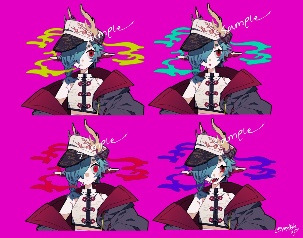 【無料】全身立ち絵(干支🐰🐲)