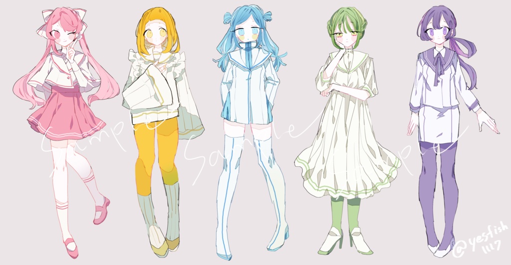 【無料】全身立ち絵(セーラー)