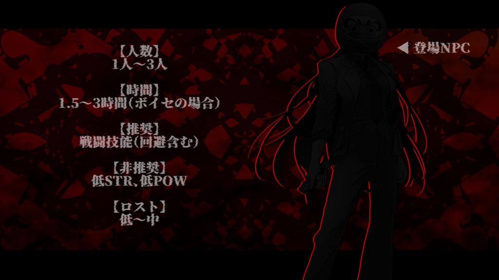 CoCシナリオ「神という闇に堕ちた君を」