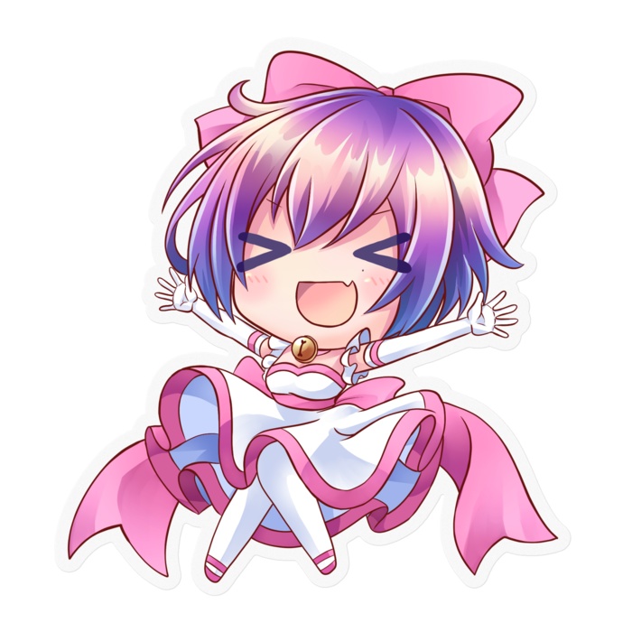 魔法少女シュネー 1st Anniversary でっかいステッカー:文字あり(白)/文字なし(クリア)