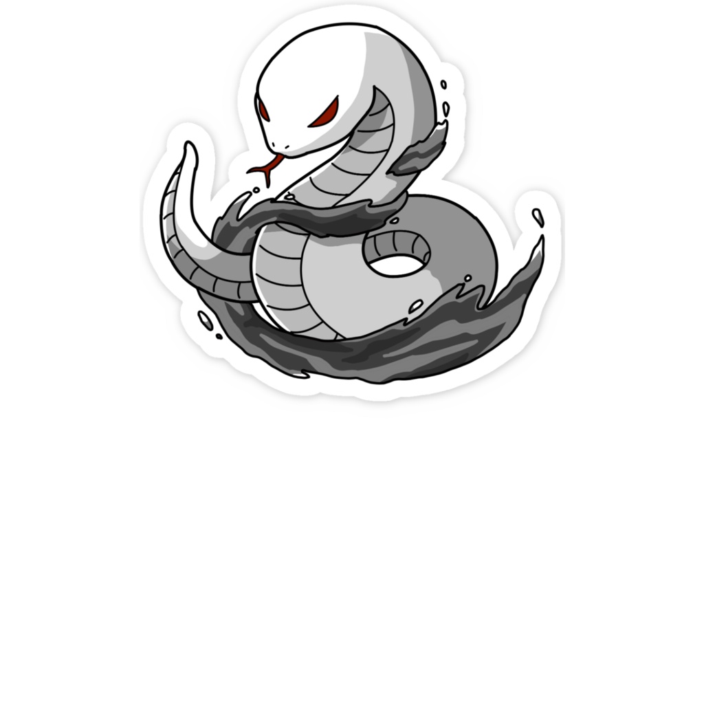 白蛇ステッカー