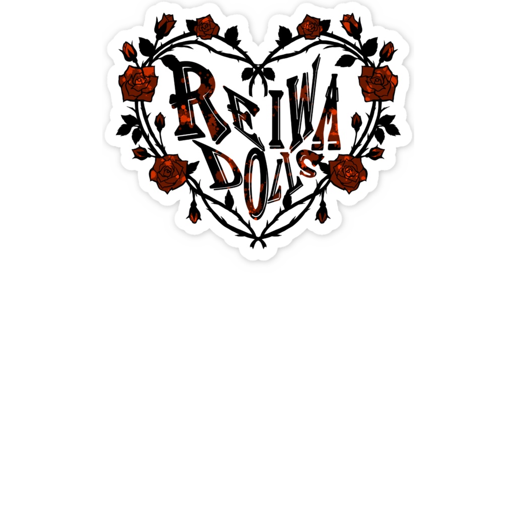 ロゴ薔薇ステッカー