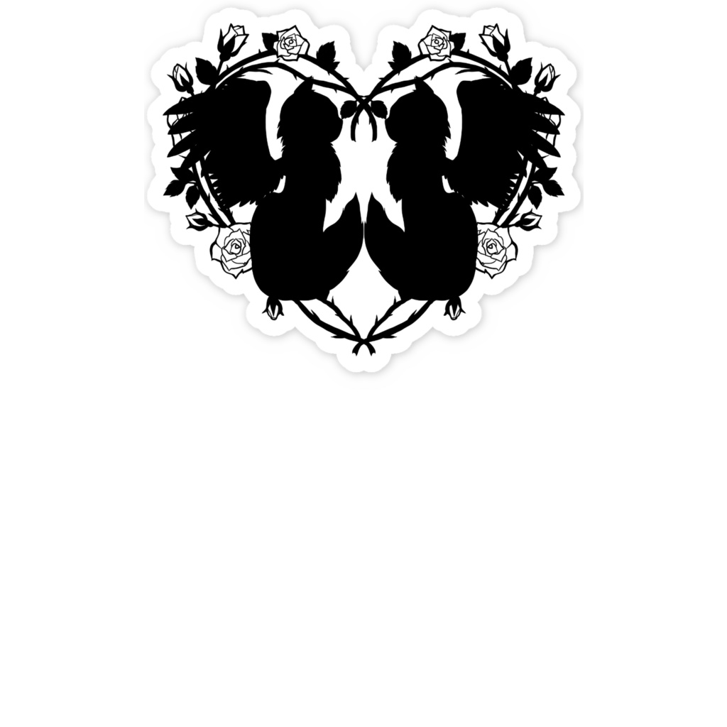 猫堕天使ステッカー