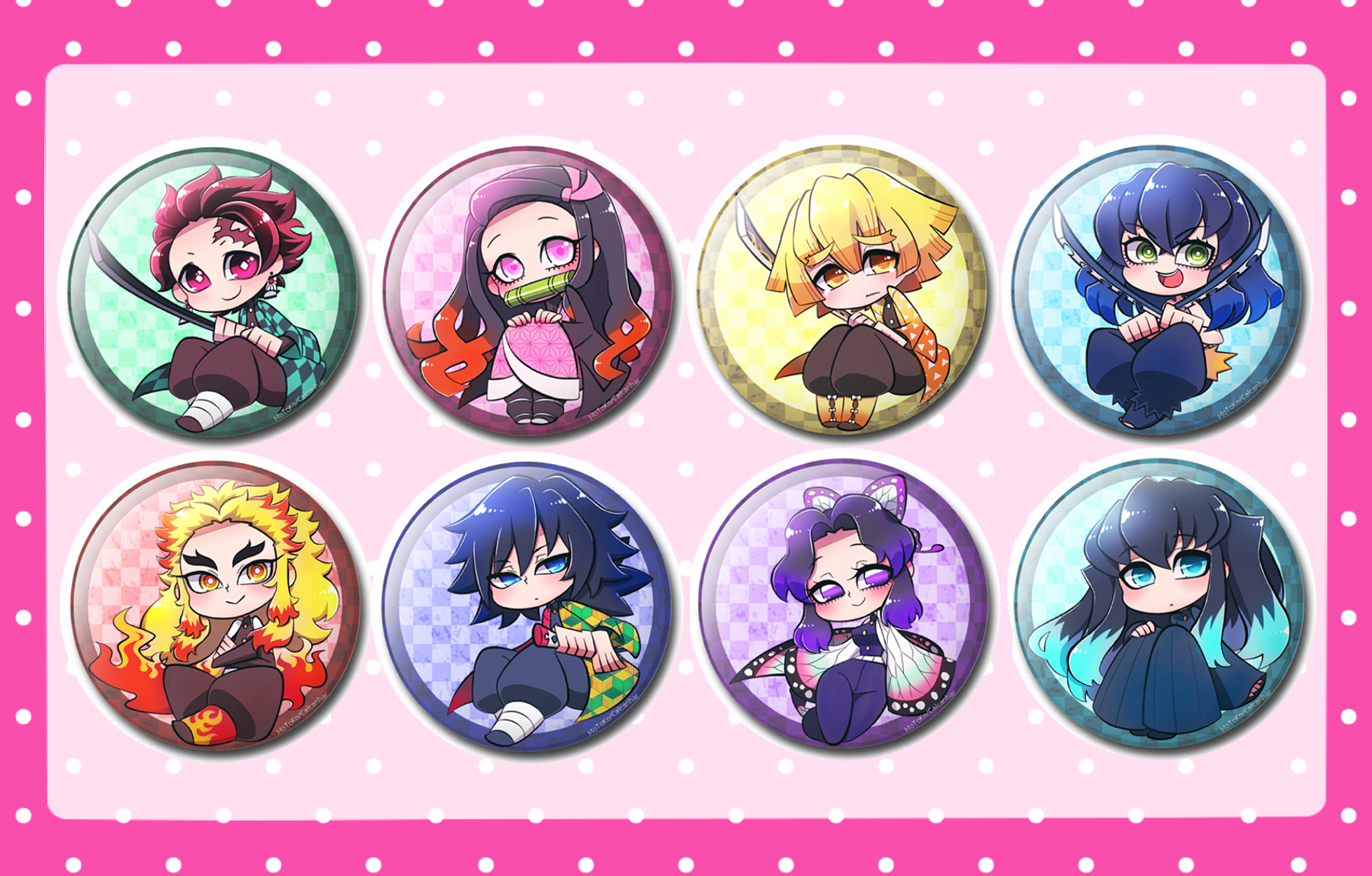 鬼滅の刃　デフォルメ57㎜缶バッジ