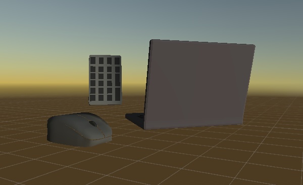 ノートPC、テンキー、マウス