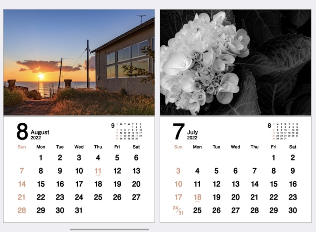 2022年 オリジナルカレンダー