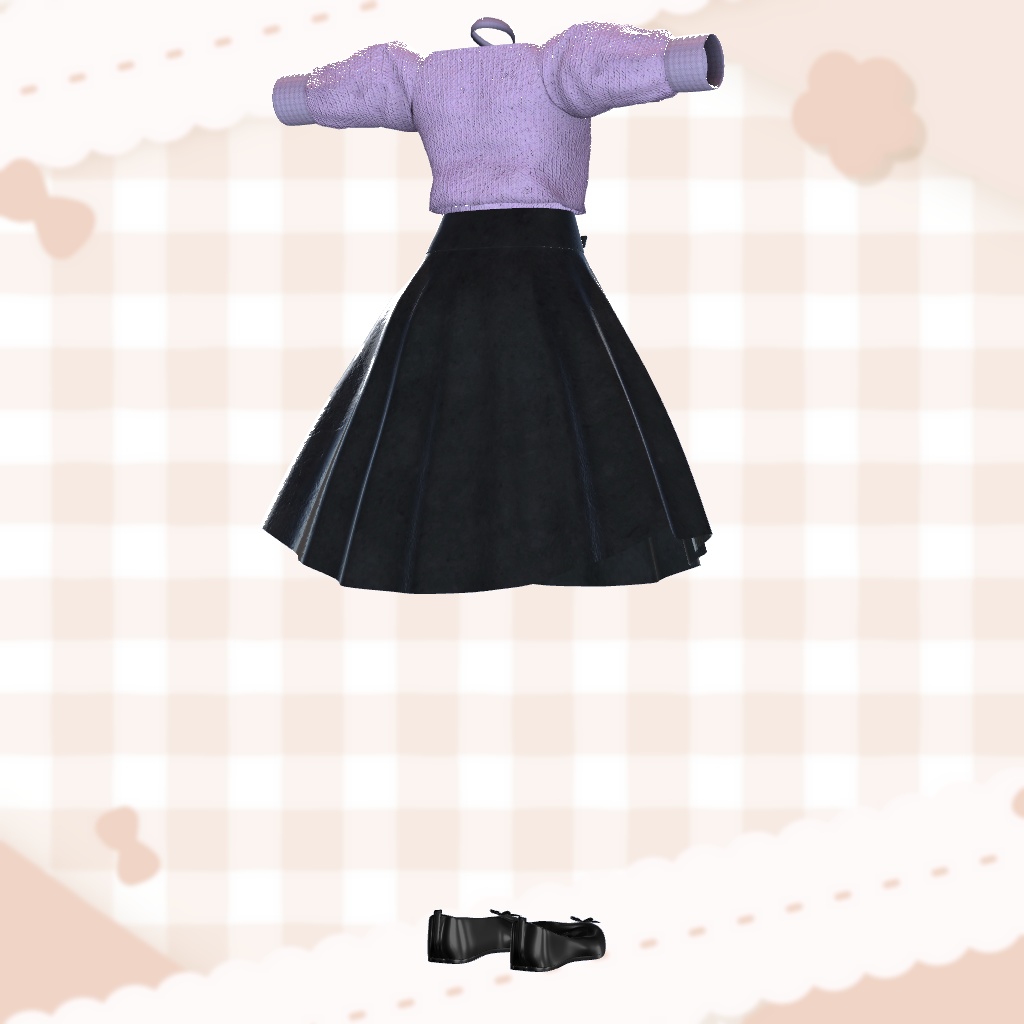 【3アバター対応】バレエコア風コーデ【MA対応】