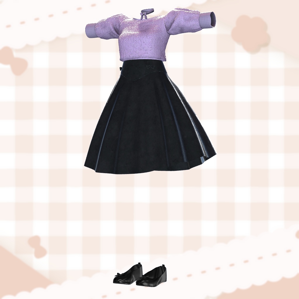 【3アバター対応】バレエコア風コーデ【MA対応】