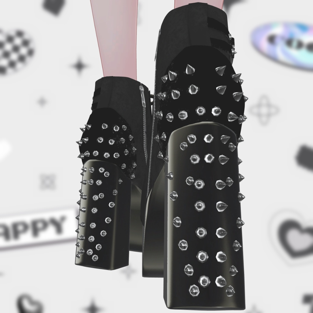 【30アバター対応】パンクハイヒール【MA対応】