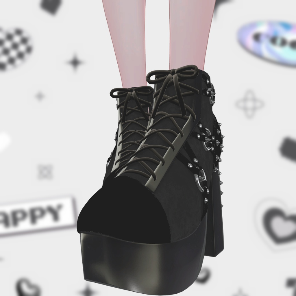【30アバター対応】パンクハイヒール【MA対応】