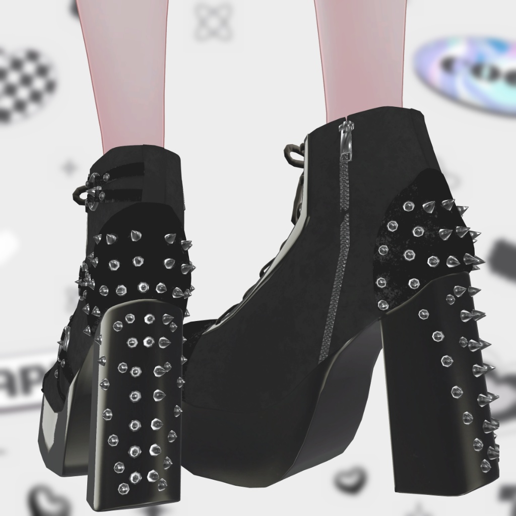 【30アバター対応】パンクハイヒール【MA対応】