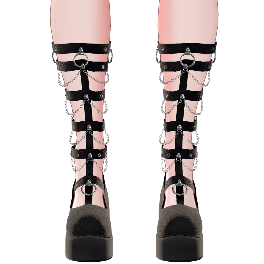 【3アバター対応】ベルトブーツ【MA対応】