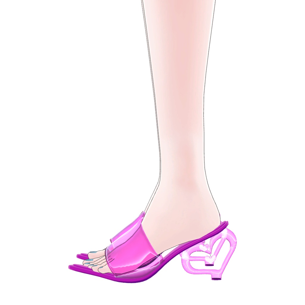 【無料配布】16アバター対応・クリアハイヒール【MA対応】