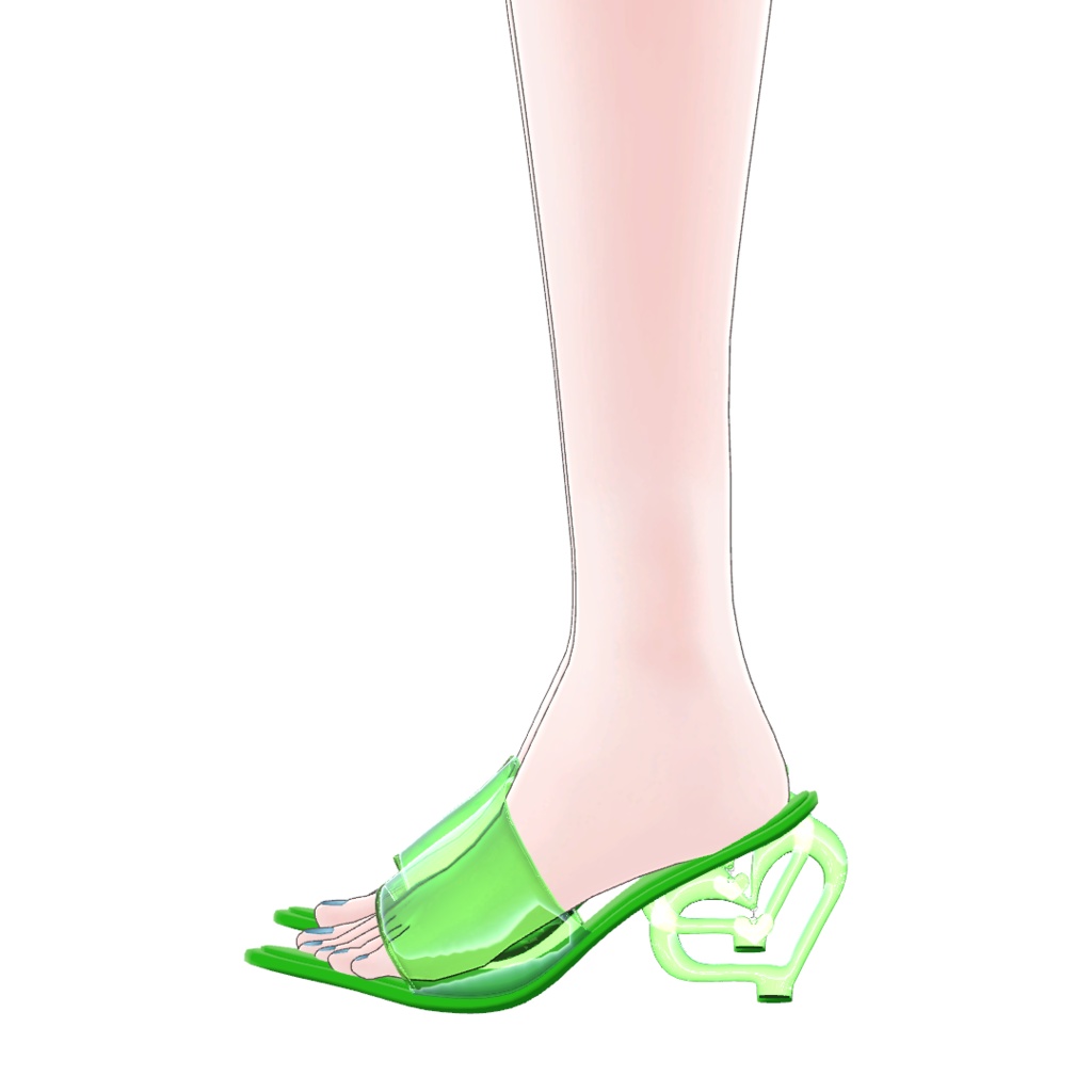 【無料配布】16アバター対応・クリアハイヒール【MA対応】