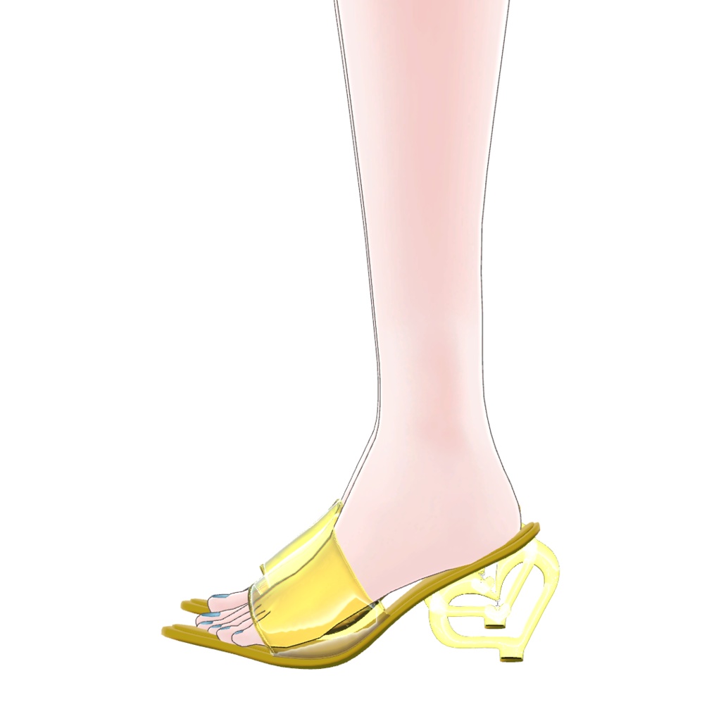 【無料配布】16アバター対応・クリアハイヒール【MA対応】