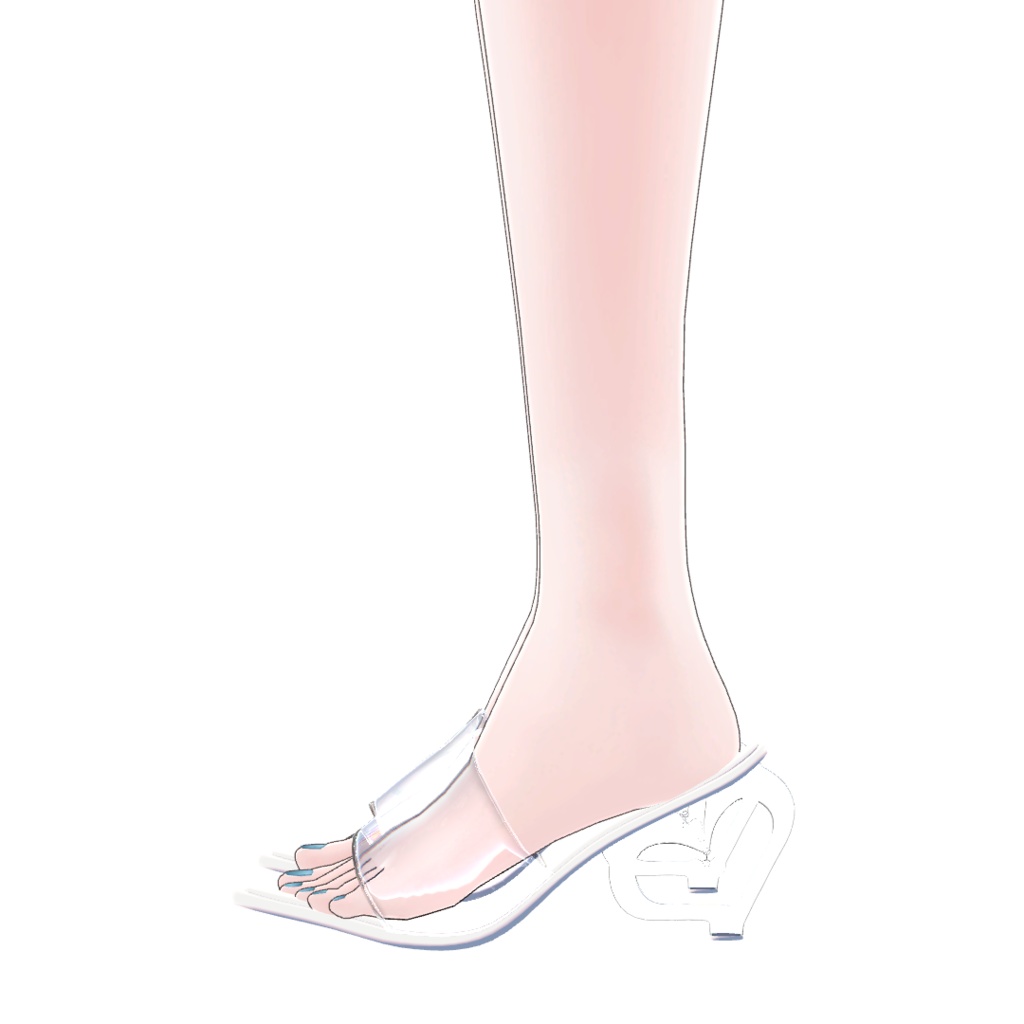 【無料配布】16アバター対応・クリアハイヒール【MA対応】