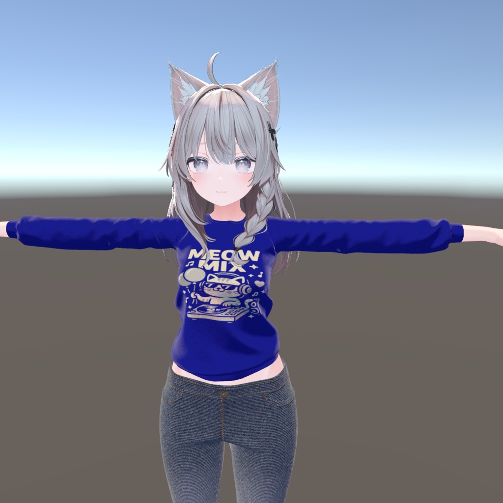 しなの用リアクロ風スウェットシャツ01_DJ CAT【MA対応】