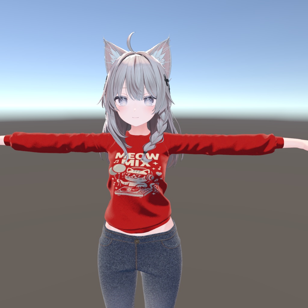 しなの用リアクロ風スウェットシャツ01_DJ CAT【MA対応】