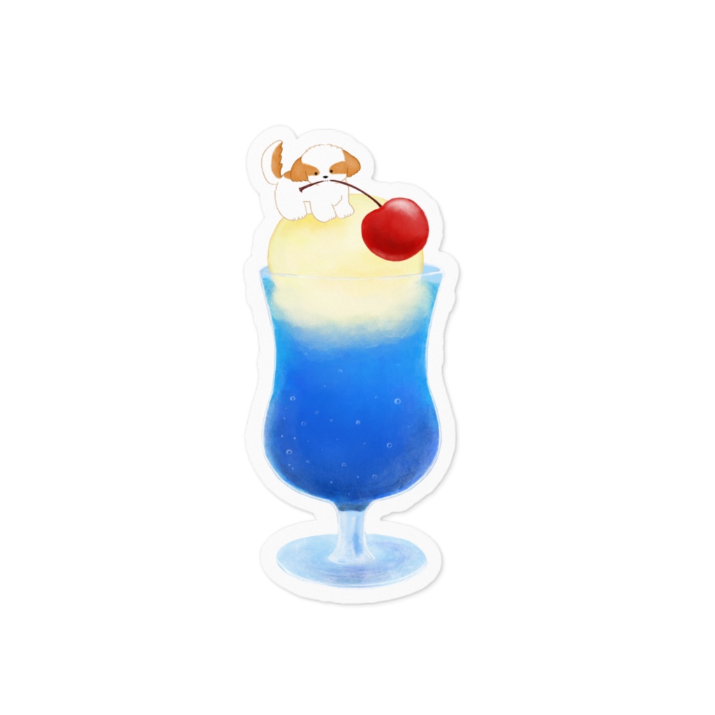 クリームソーダとシーズー