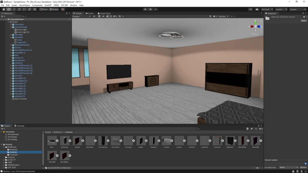 Bedroom for VTubers (Unity Project)