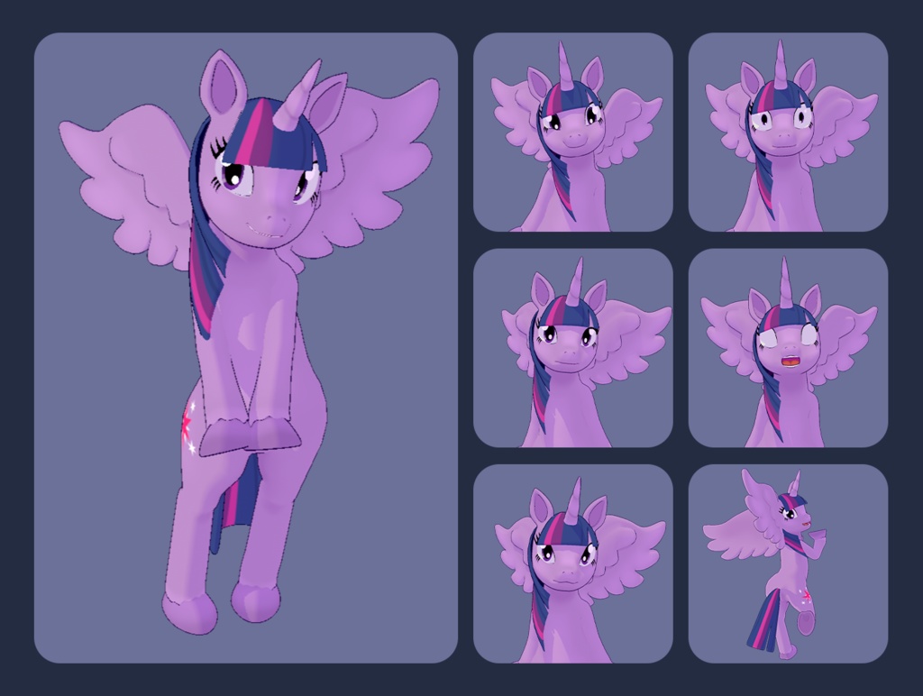 MLP 3D VTUBER / Twilight Sparkle / VRM / 3D Vtuber / MLP / Ready-to-use model for streaming