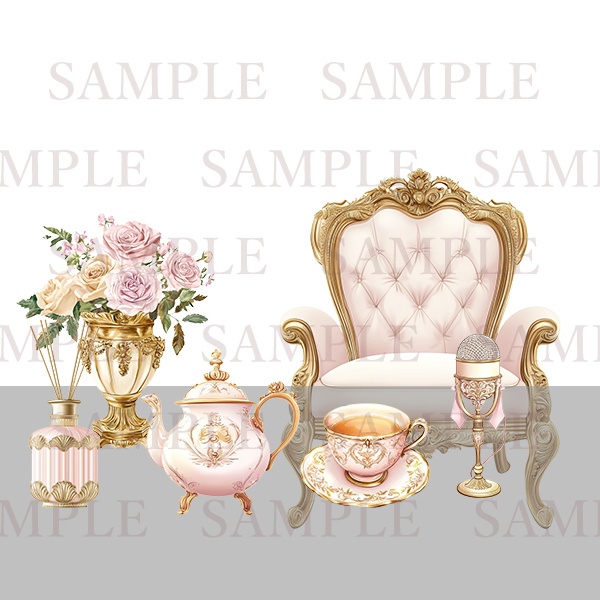 【配信向け素材】プリンセス・お嬢様な配信素材(ピンク)