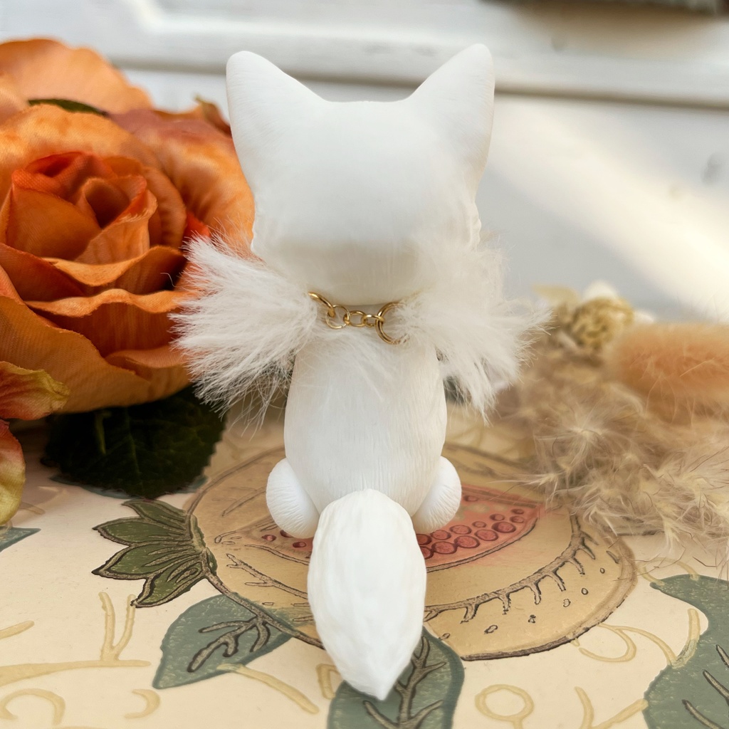 ネコのドール*ふわふわ白猫