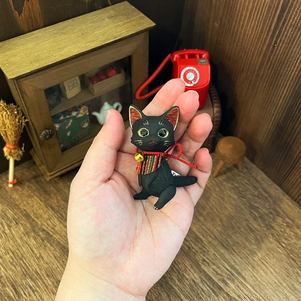 ネコのドール*黒招き猫