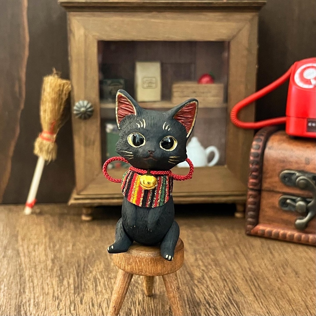 ネコのドール＊黒招き猫