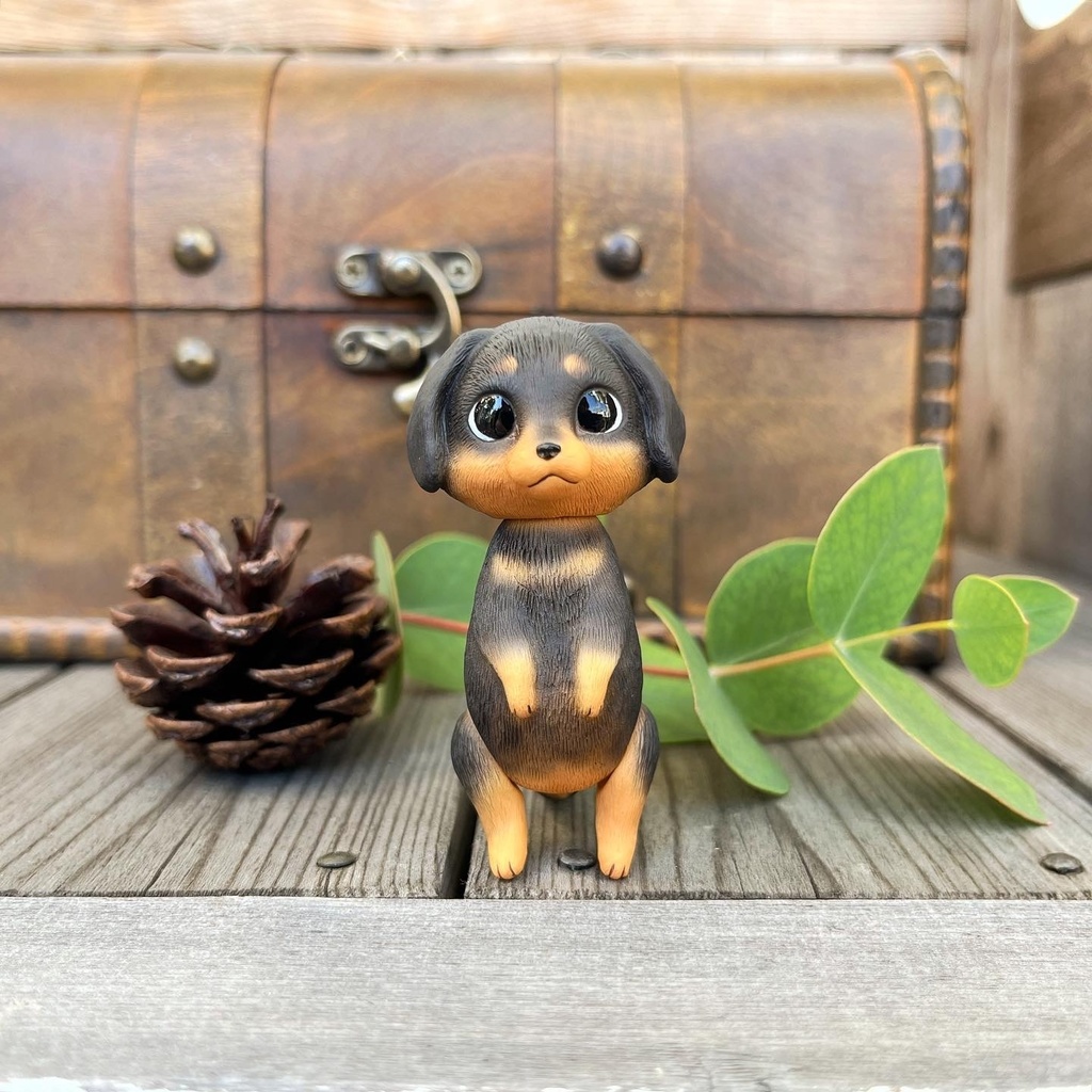 イヌのドール*ダックスフント黒茶