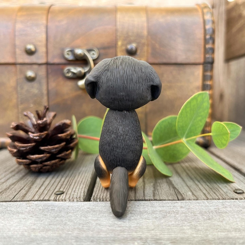 イヌのドール*ダックスフント黒茶